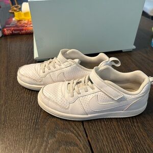 Nike Court Borough White Sneakers 3Y